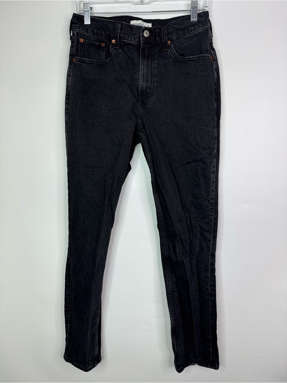 Abercrombie & Fitch High Rise Black Skinny Jeans Size 28 Long